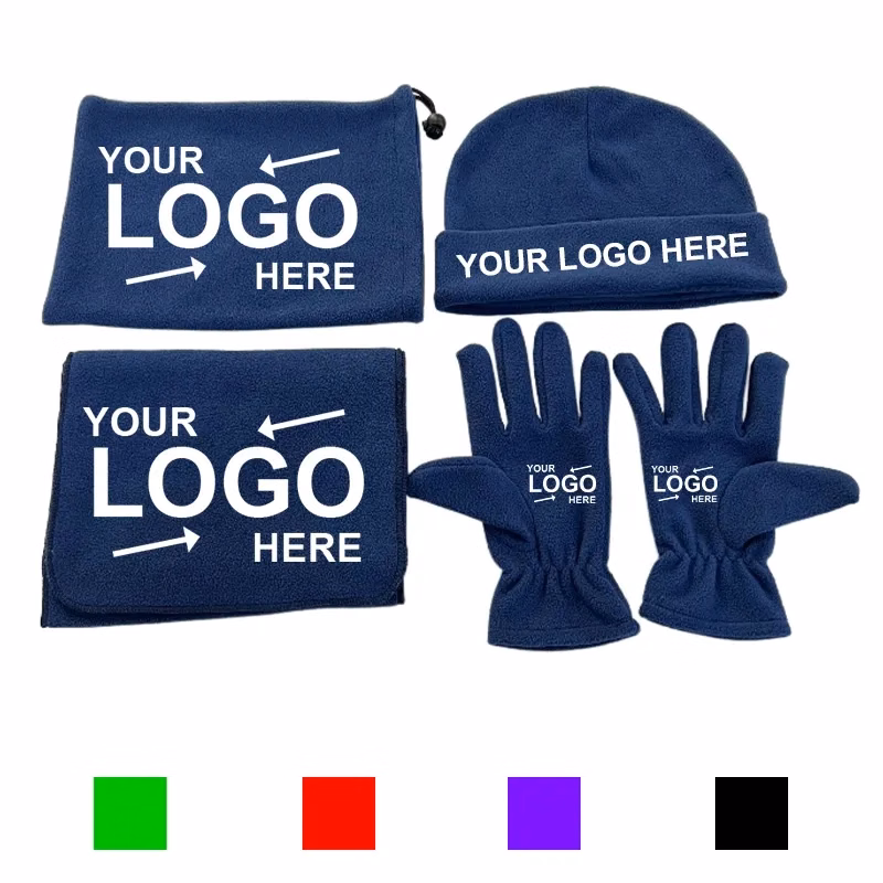 Beanie Hat Scarf Gloves Set