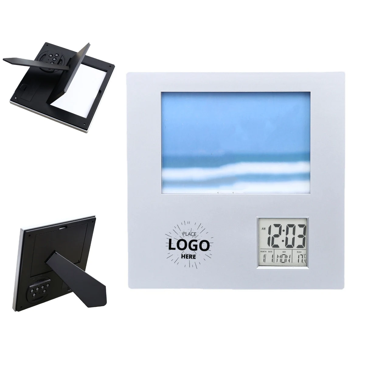 Dual Position Photo Frame and Clock 1