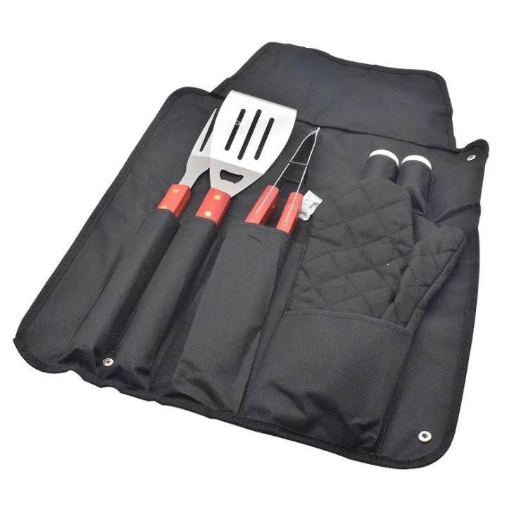 7-Pieces BBQ Apron Tool Set 1