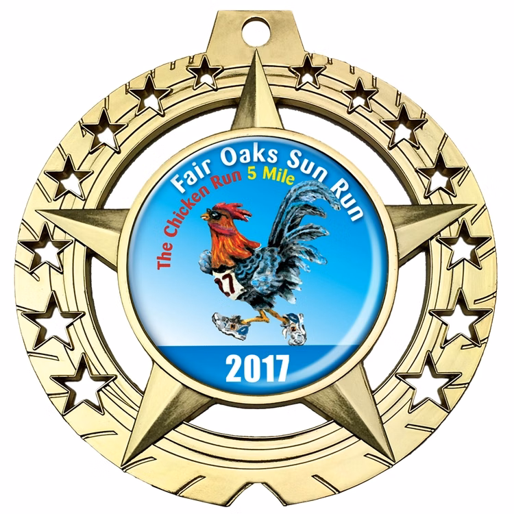 Express Vibraprint™ Star Bright Insert Medallion (3-3/4")
