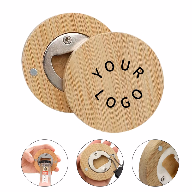 Magnetic Bamboo Bottle Opener