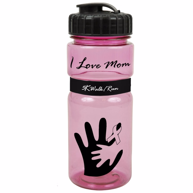 20 Oz. Sportster Bottle w/Silicone Gripper Band (Flip Top Lid)