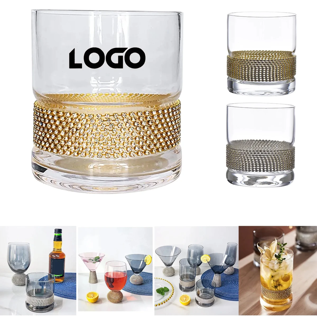 Bling Rhinestone Wine Glasses Cup 1