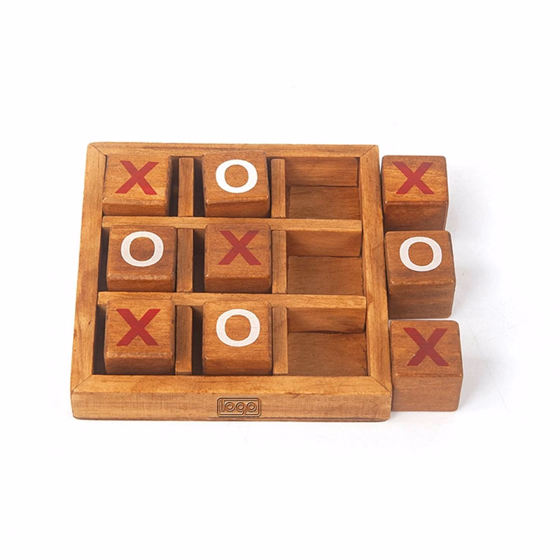 Wooden Tic Tac Toe Desktop Game