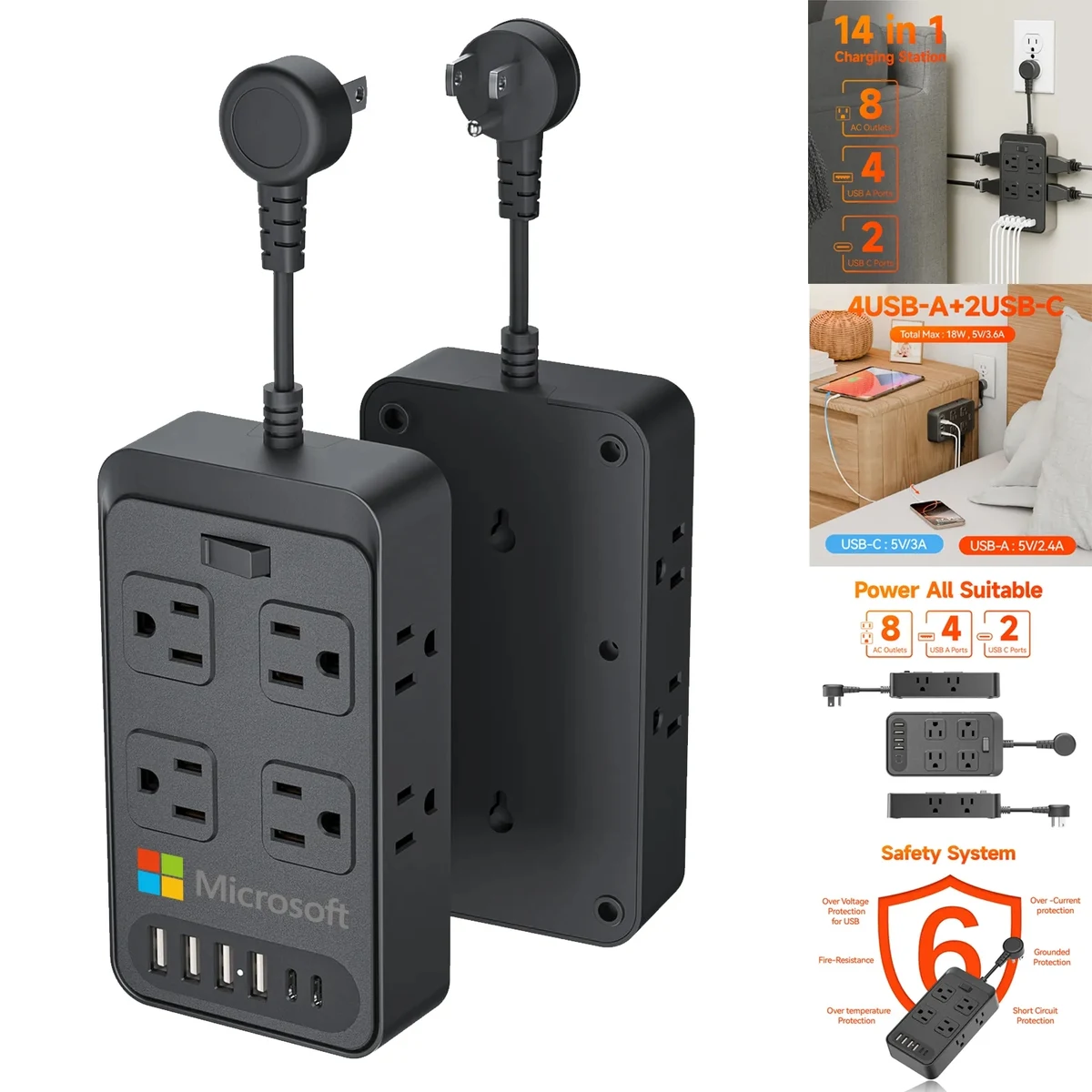 14 in 1 Wall Outlet Extender 1