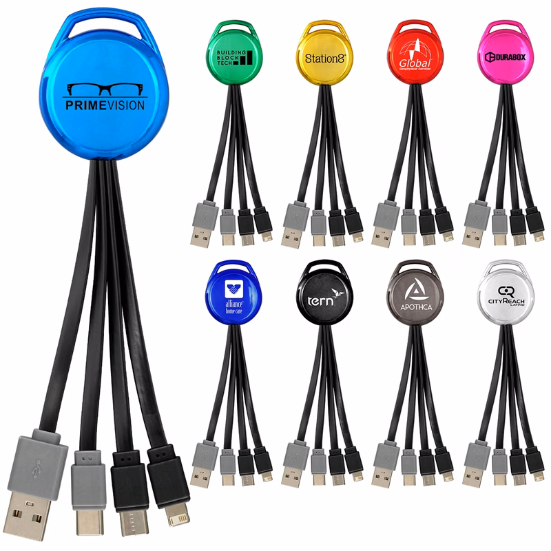 Metallic Vivid Dual Input 3-in-1 Charging Cable
