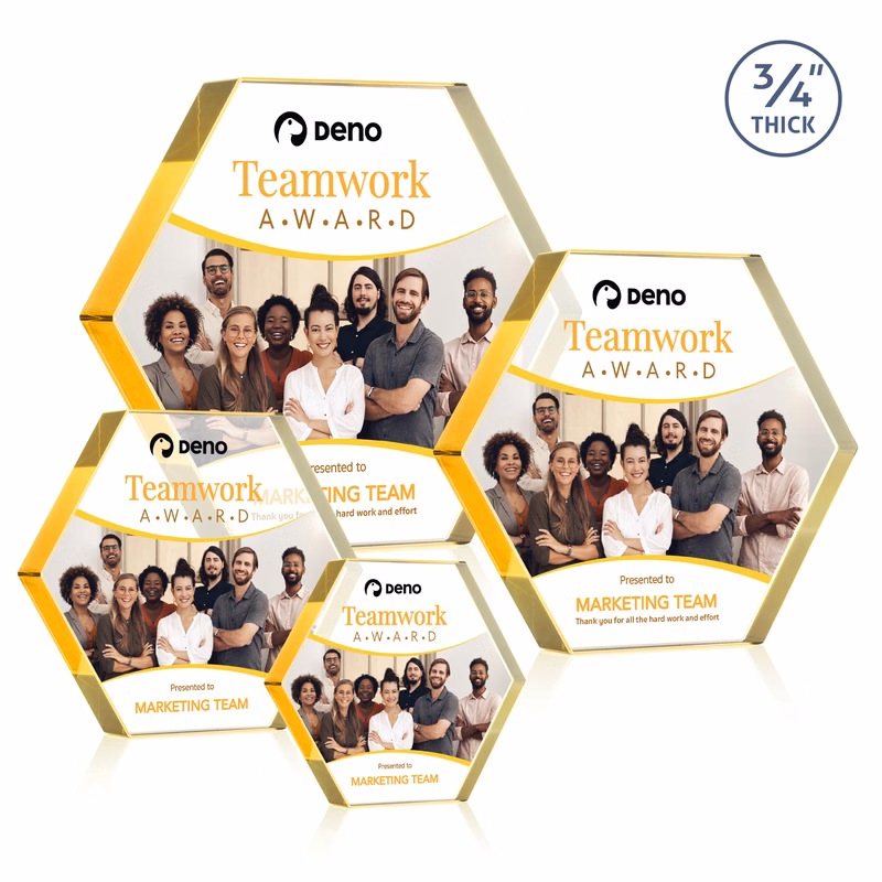Gilford Hexagon VividPrint™ Award - Gold