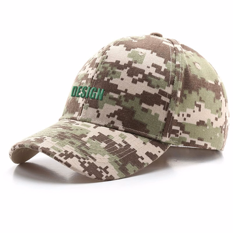Green Cotton Digital Camo Baseball Cap
