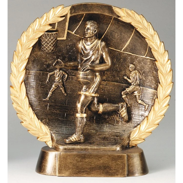 Basketball Male High Relief Circular Plate Award 1