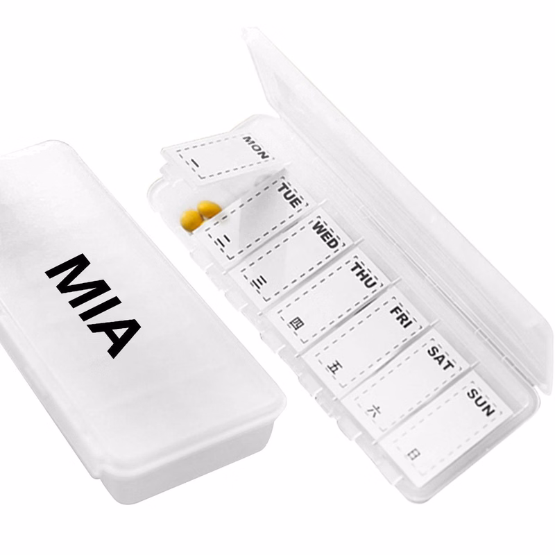 PP 7-Day Dispenser with Sticky Note Small Pill Holder