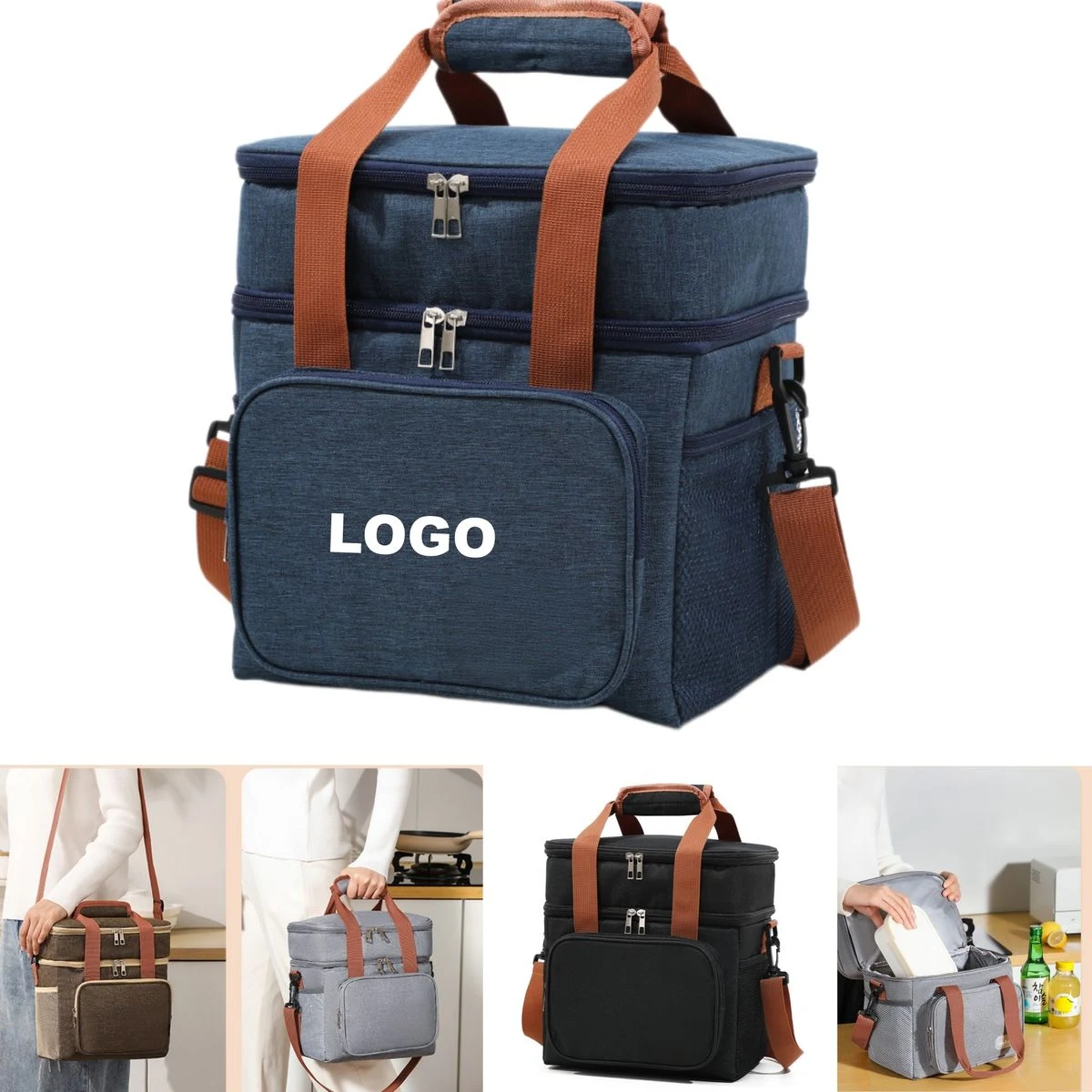 Double Layer Lunch Insulation Bag 1