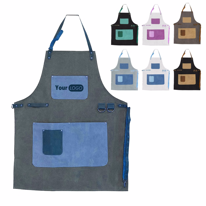 Oxford Premium Canvas Work Apron With Multi-Purpose Pockets