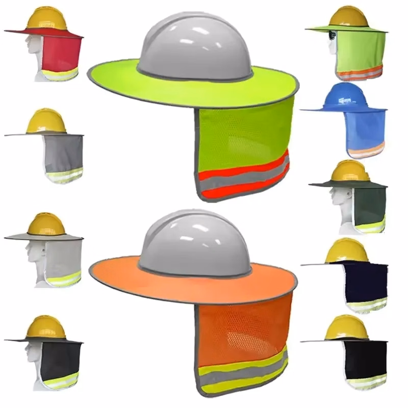 High Visibility Safety Sun Shade For Hard Hats