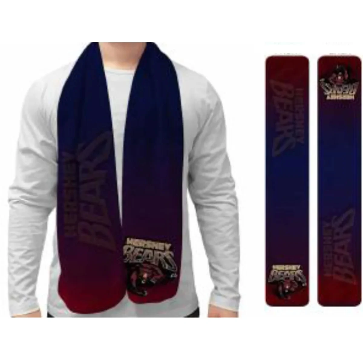 Sublimated or Blank Fleece Scarf, 9x60, Front and Back 1