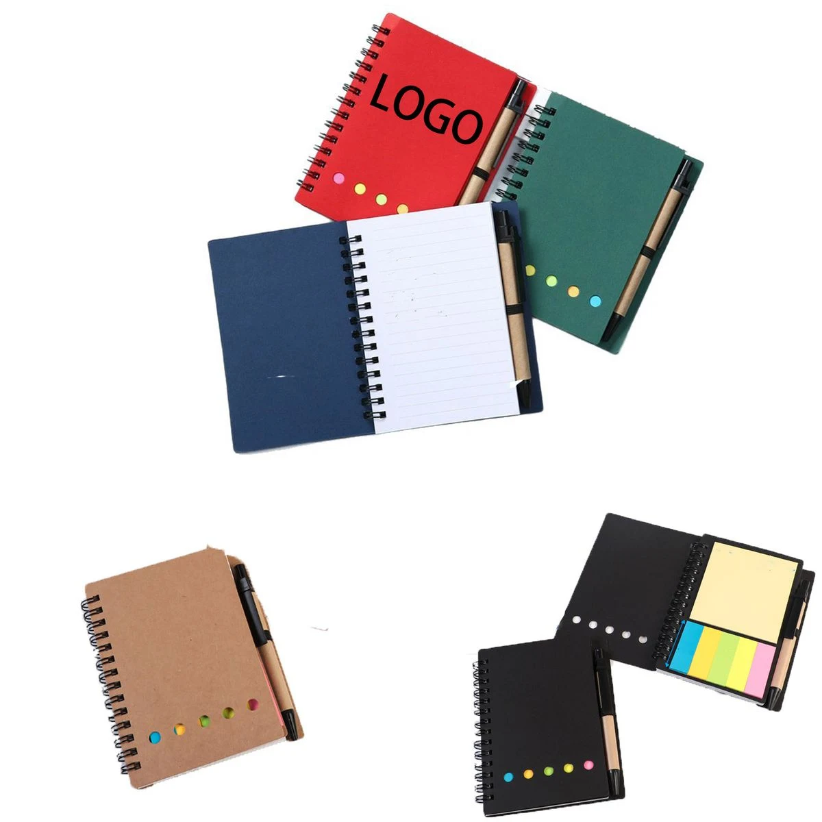 Sticky Notes Pens Spiral Notebook Writing Set 1