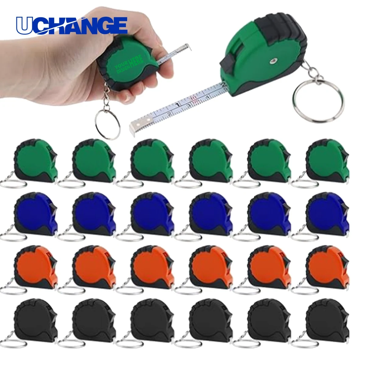 Mini Retractable Measuring Tape Keychain Tool 1