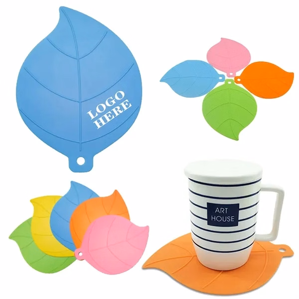 Custom Silicone Leaf-Shape Heat Mat 7.68-Inch — Premium Kitchen Safety Pad