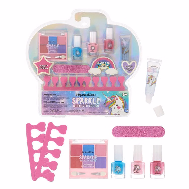 Girls' Nail & Cosmetic Sets - 8 Pieces Sparkle Set