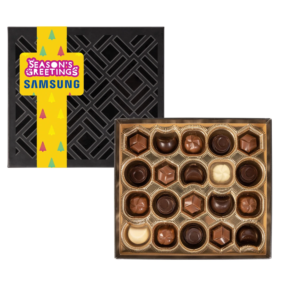 Gourmet Chocolate Truffles Gift Box with Square Band - 20 pc 1