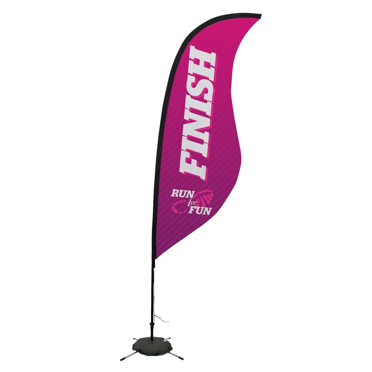 9' Premium Sabre Sail Sign Kit (Single-Sided with Scissor Base) 1