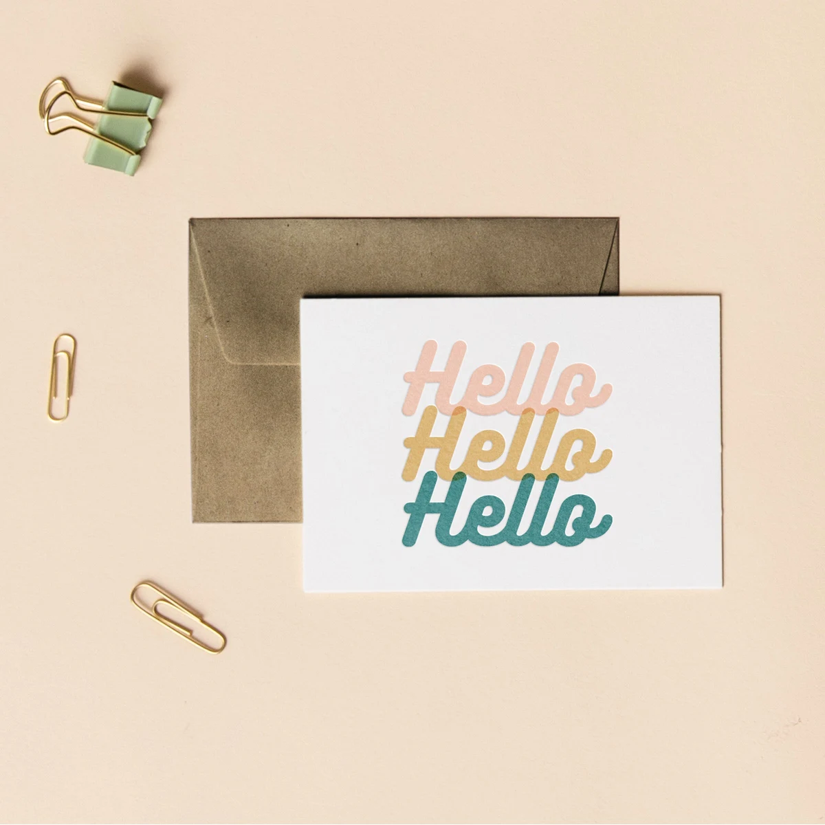 FLAT LETTERPRESS CARD - 3.5 X 5 1