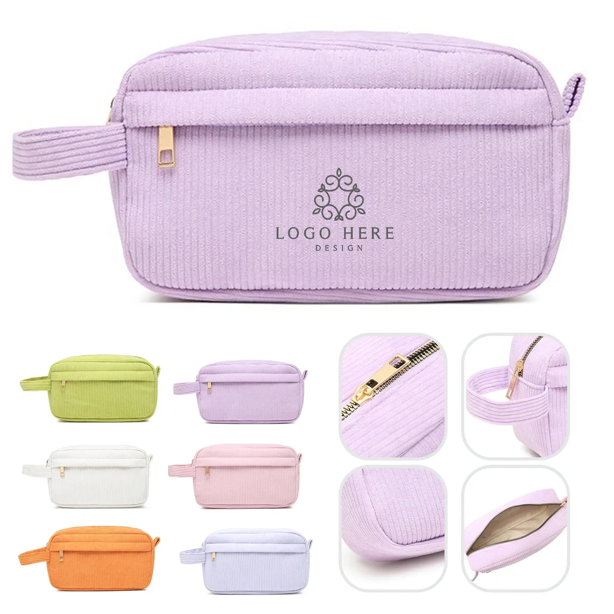 Corduroy Cosmetic Bag 1