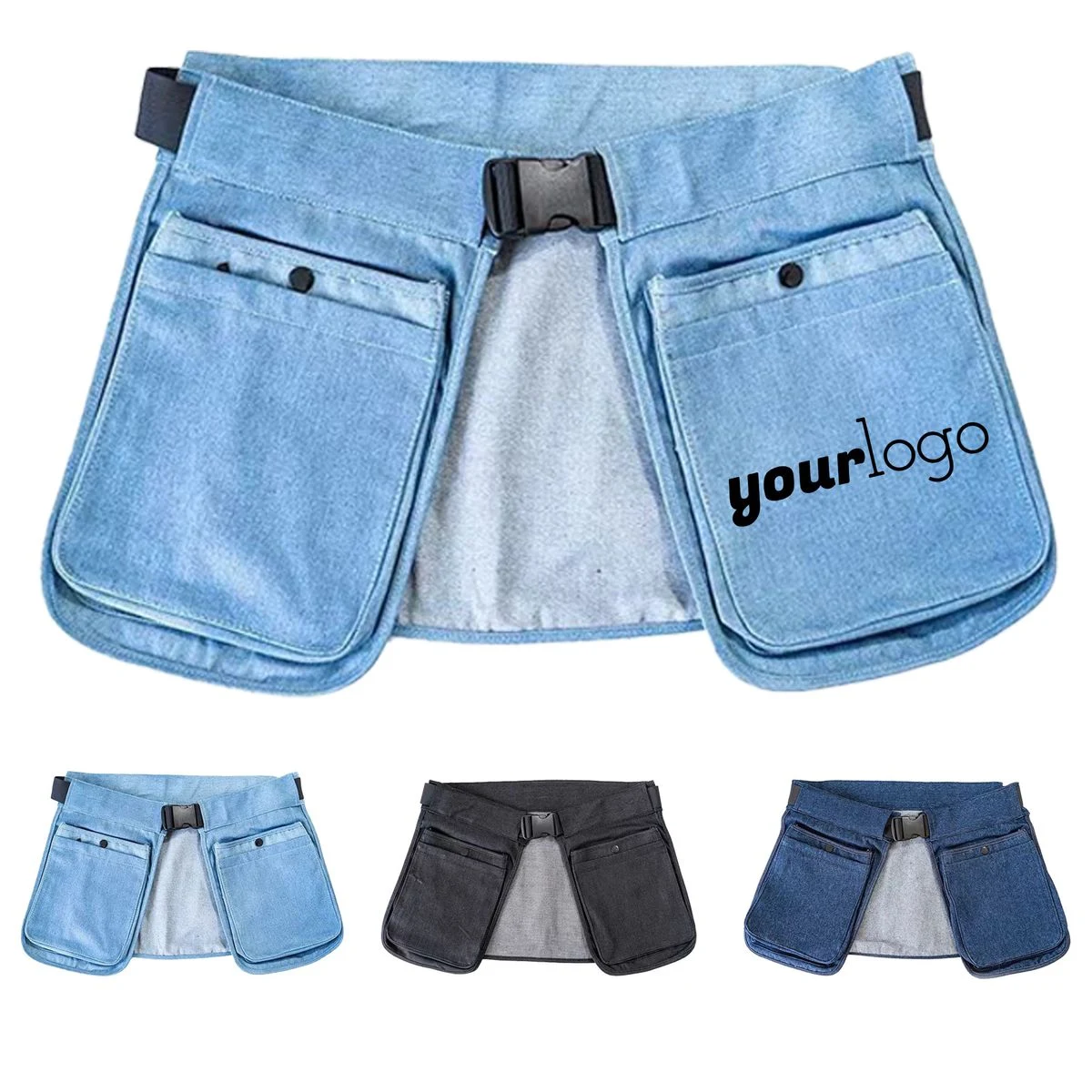 Large Denim Waist Bag 1