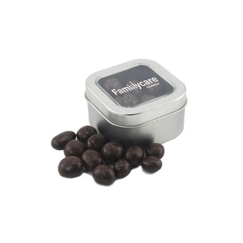 Window Tin with Choc Espresso Beans 1