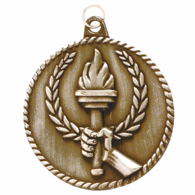 Torch High Relief Medal