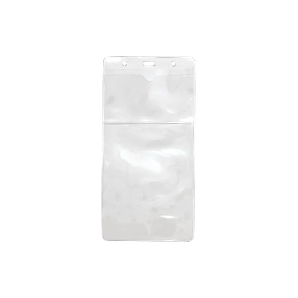 4.00" W x 8.00" H - Vertical Clear Vinyl Multi-Badge Holder (Blank) 1