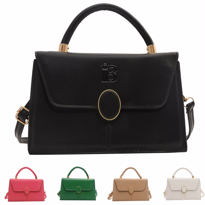 PU Leather Handheld Small Square Bag