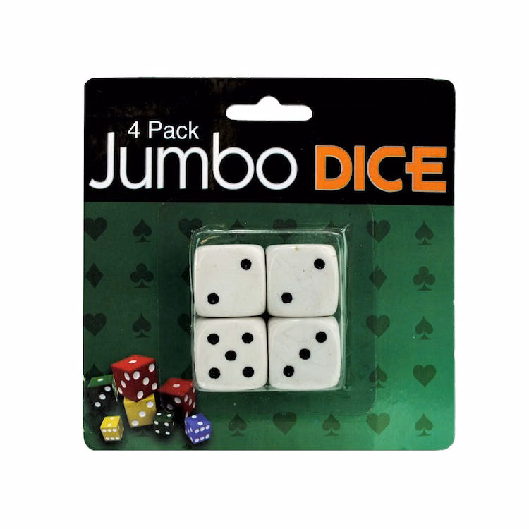 Jumbo Dice Sets - 4 Pack