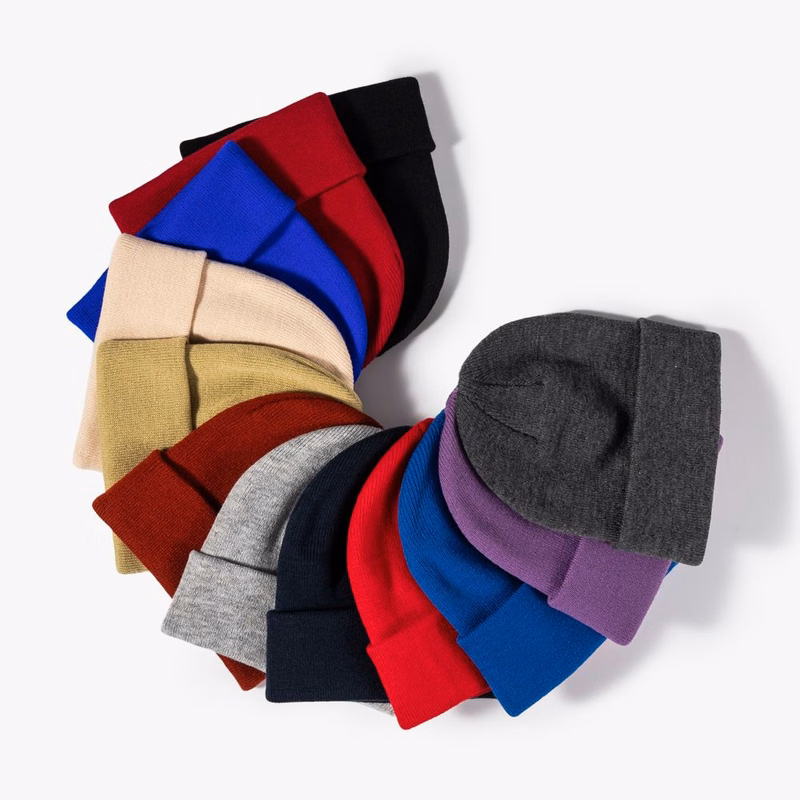 Autumn And Winter Solid Color Warm Knitted Hat
