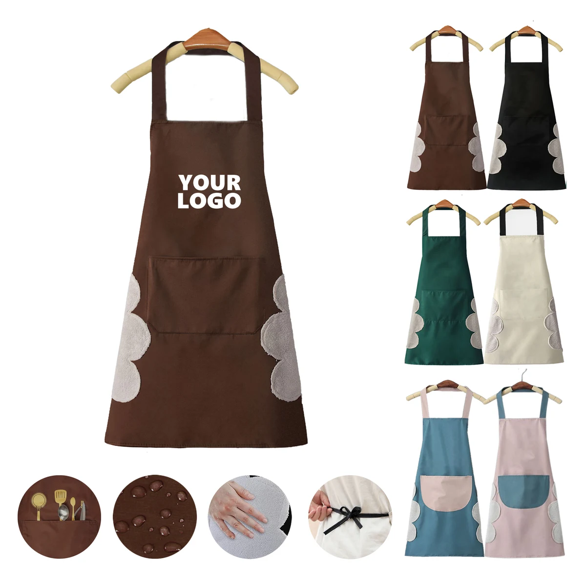 Kitchen Apron With Hand Wipe 1