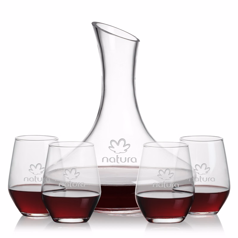 Kanata Carafe & Mandelay Stemless Wine