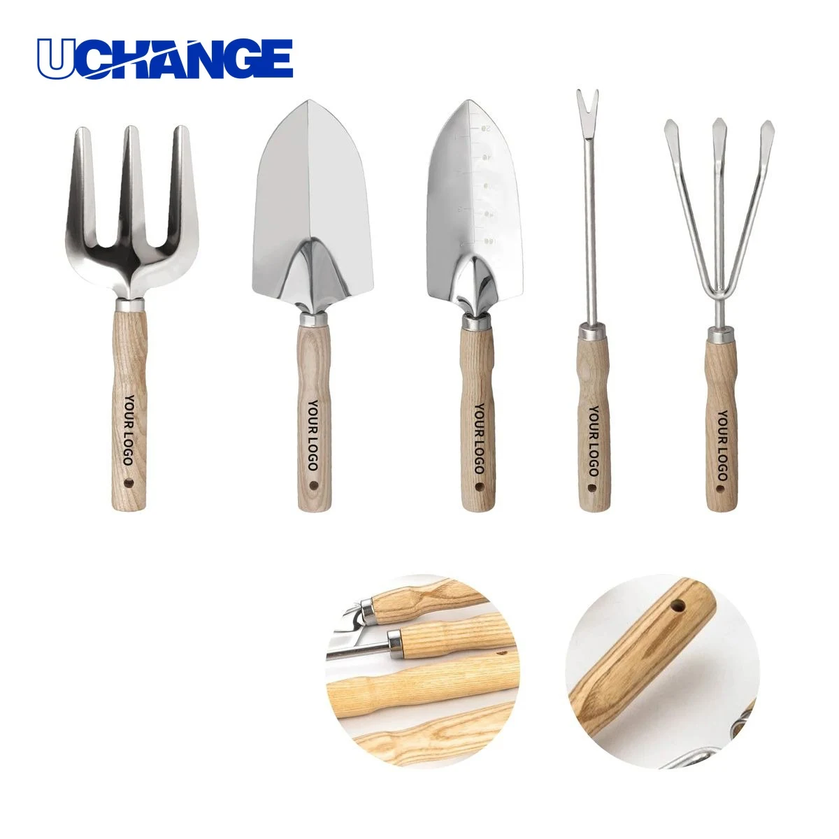 Stainless Garden Tool Set with Wooden Handles 1