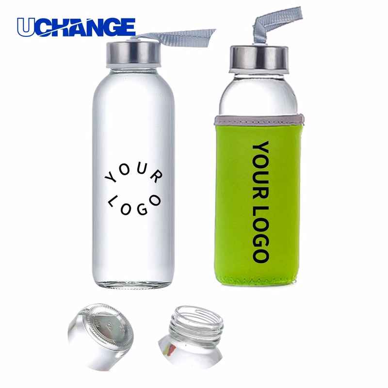 Outdoor Glass Bottle Drinkware with Non Slip Cover