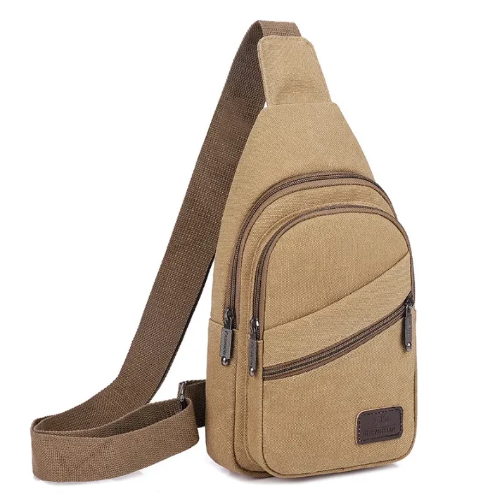 Canvas Chest Crossbody Student Travel Sports Shoulder Bag 1