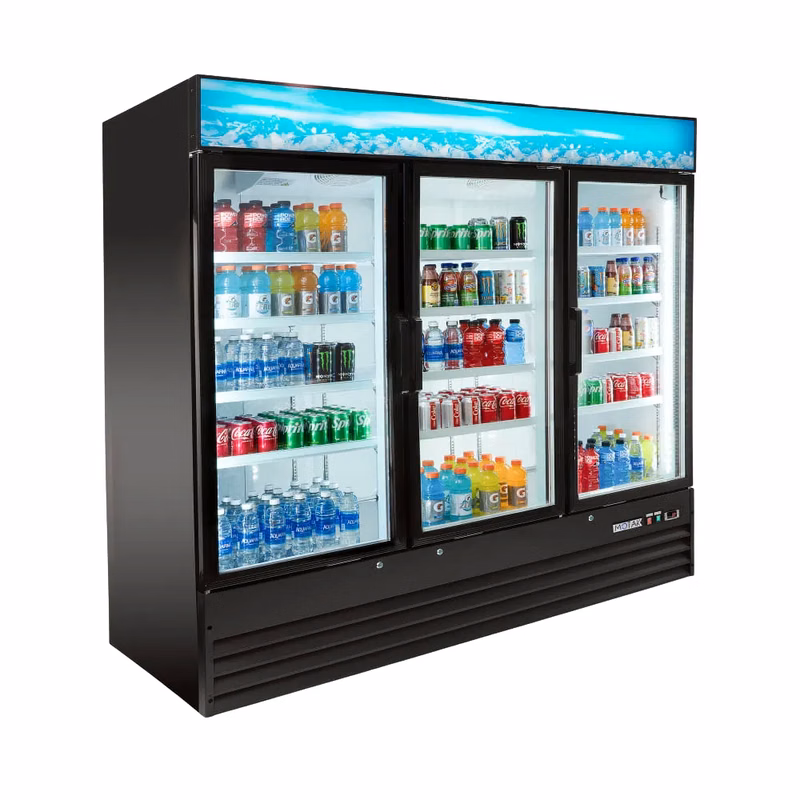 1600L 3 Door Refrigerator with Hinged Doors