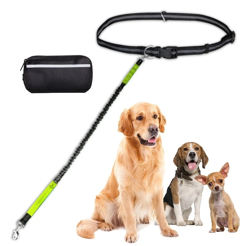 Hands Free Dog Leash for Running Walking Jogging & Hook 1