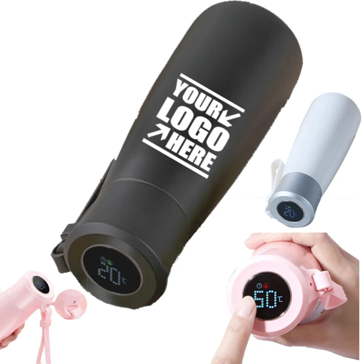 11 OZ Digital Temperature Display Double Wall Vacuum Bottle 1