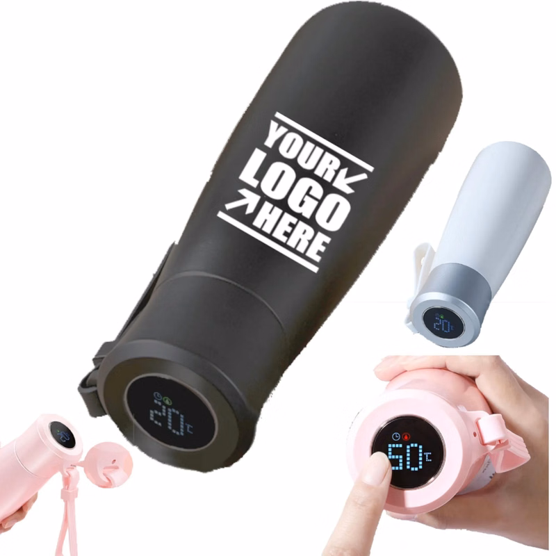 11 OZ Digital Temperature Display Double Wall Vacuum Bottle