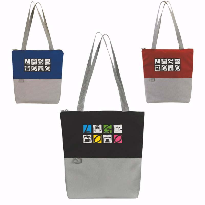 Contempo Two-Tone Zip Tote Bag