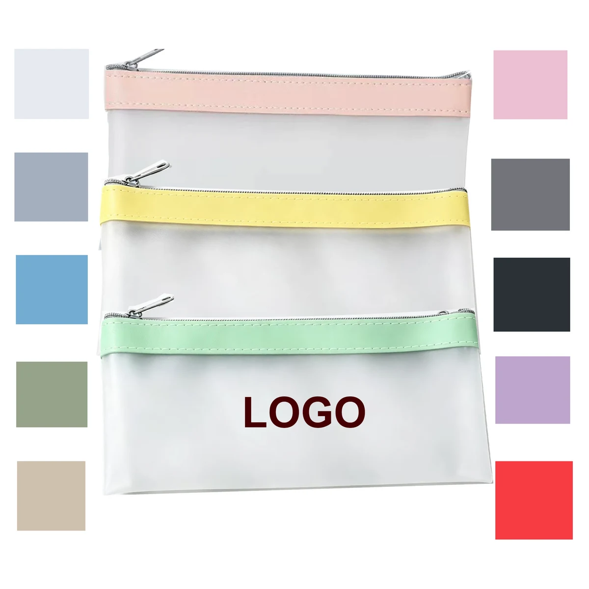 Waterproof Transparent Multi-Functional Pen Pouch StorageBag 1