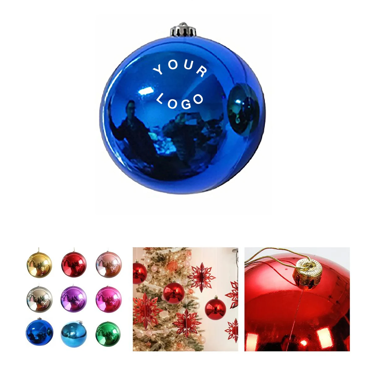 Plastic Christmas Tree Ornaments with Glitter 1