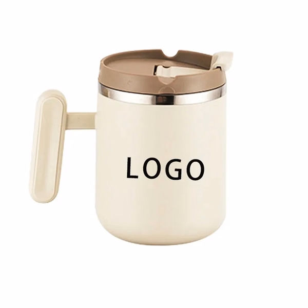 Custom 15.8 oz Stainless Steel Insulated Coffee Mug With Handle — Travel Cup