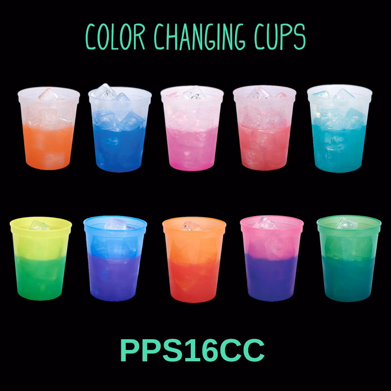16 oz. Color Changing Smooth Squat Stadium Cup