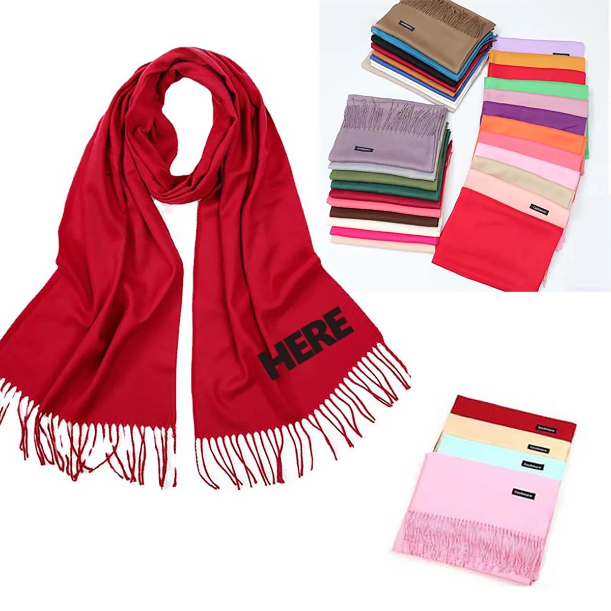 Silky Large Winter Scarf Pashmina Shawl 1