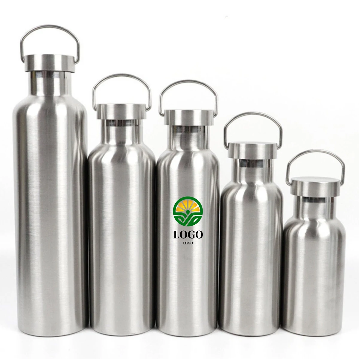 33 Oz Food Grade Single Walled Stainless Steel Water Bottle, custom water bottle with logo imprint 1