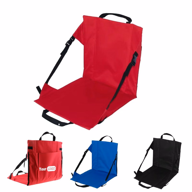 Folding Stadium Seat with Adjustable Straps and Handle